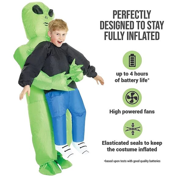 MorphCostumes Inflatable Alien Pick Me Up Costume - Fits kids 3'11 - 5'3 - Picture 2 of 6